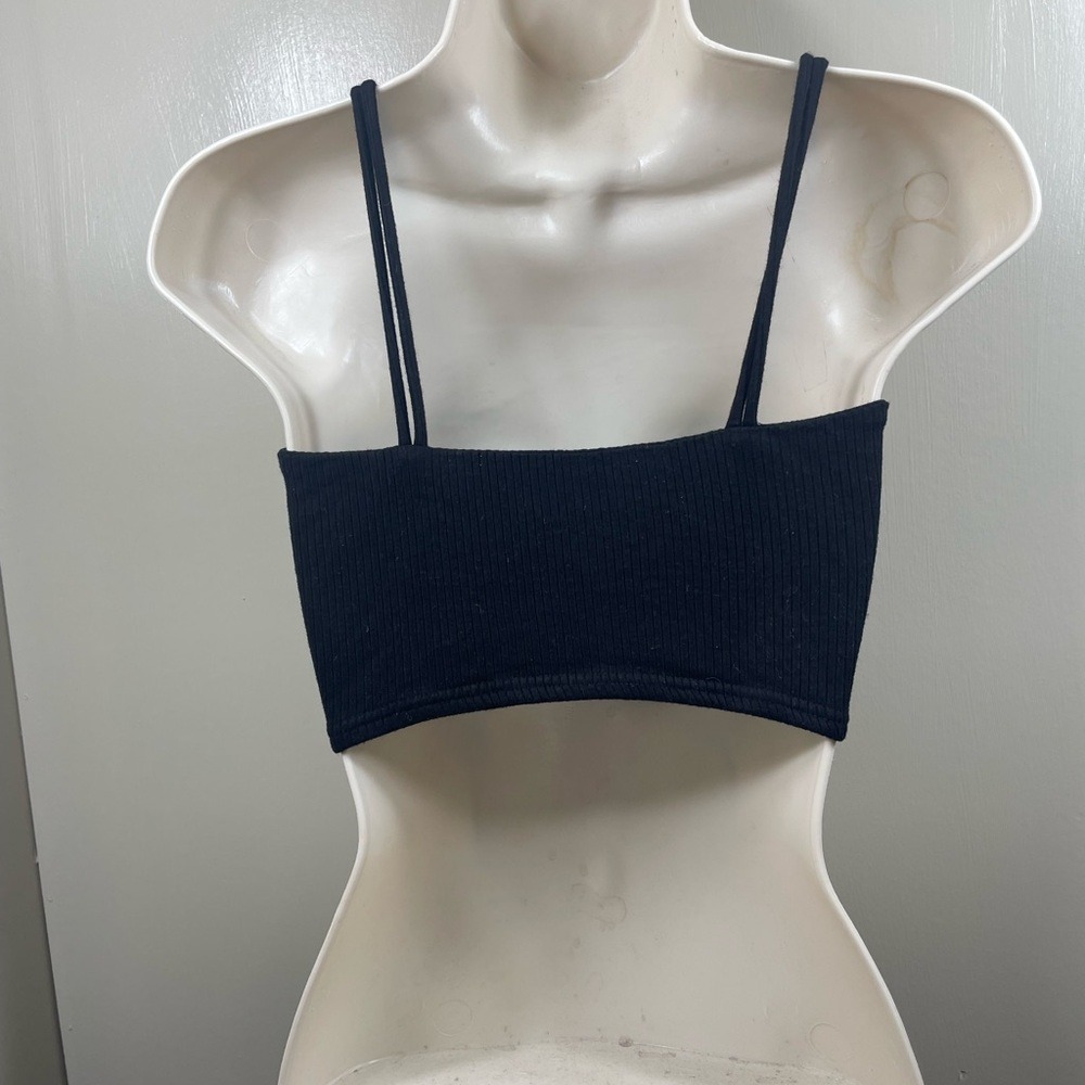 Fashion Nova Black Ribbed Drawstring Cami Crop Top Womens Size‎ Small - Picture 6 of 9